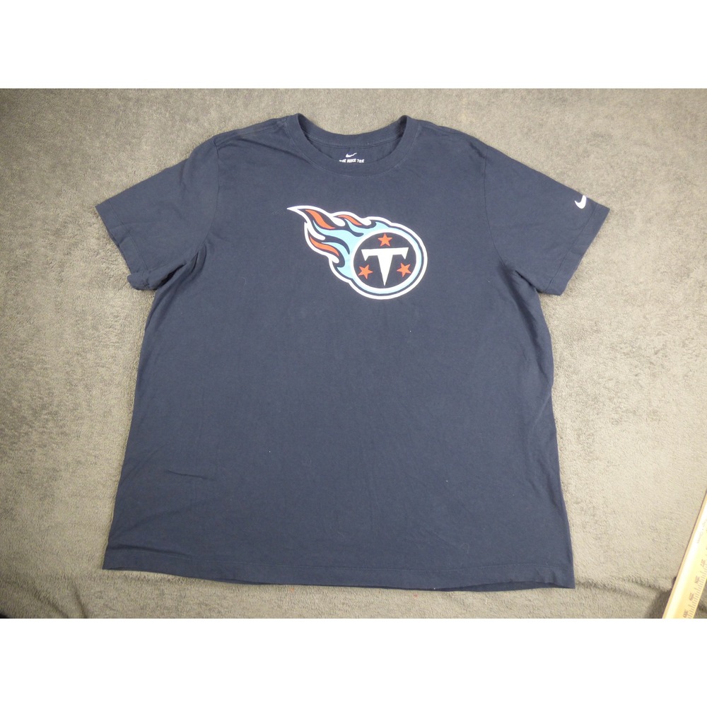 Nike Tennessee‎ Titans Mens XXL Navy Blue Graphic T-Shirt NFL Football Tee